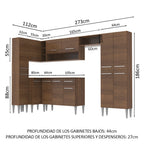 Cocina Integral de Esquina Emilly Love 3.85 Metros Marrón