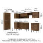 Cocina Integral de Esquina Emilly 481 cm Moon Marrón Madesa