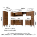 Cocina Integral de Esquina Emilly Live 5.15 m Marrón