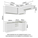 Cocina Integral de Esquina Glamy 3.50 m 07