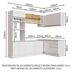 Cocina Integral de Esquina Glamy 4.00 m Blanco 02