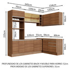 Cocina Integral de Esquina Glamy 4.00 m Marrón 02