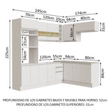Cocina Integral de Esquina Glamy 4.20 m 01