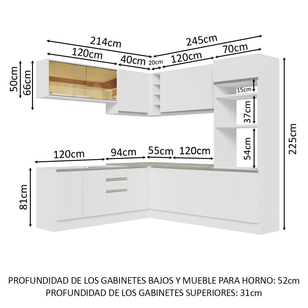 Cocina Integral de Esquina Glamy 4.60 m 01