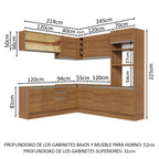 Cocina Integral de Esquina Glamy 4.60 m Marrón 01
