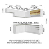 Cocina Integral de Esquina Glamy 4.70 m 01