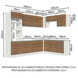 Cocina Integral de Esquina Glamy 4.80 m 01
