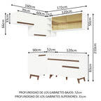 Cocina Integral de Esquina Reims 3.30 m con Encimera Blanco 03