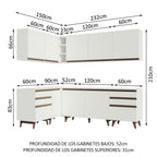 Cocina Integral de Esquina Reims 3.80 m con Encimera Blanco 02
