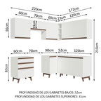 Cocina Integral de Esquina Reims 3.90 m con Encimera Blanco 01