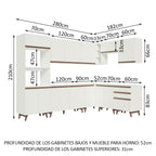Cocina Integral de Esquina Reims 4.60 m con Encimera Blanco 01