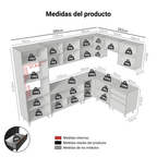 Cocina Integral de Esquina Reims 4.60 m con Encimera Negro 01