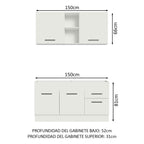 Cocina Integral Agata 1.50 Metros Blanco 02