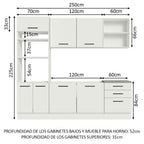 Cocina Integral Agata 2.50 m Blanco 01