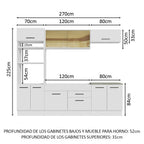 Cocina Integral Agata 2.70 Metros Blanco 03