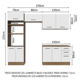 Cocina Integral Agata 2.70 m con Encimera 07