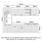 Cocina Integral Agata 3.10 Metros Blanco 02