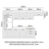 Cocina Integral Agata 3.30 Metros 01