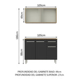Cocina Integral Compacta Emilly 1.05 Metros