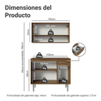Cocina Integral Compacta Emilly 1.05 m Marrón/Gris 03