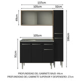 Cocina Integral Emilly 1.40 m con Mesón de Acero 07
