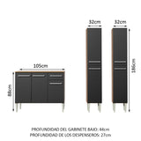 Cocina Integral Emilly Front 1.70 Metros 02