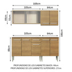 Cocina Integral Emilly Box 1.70 Metros Marrón 03