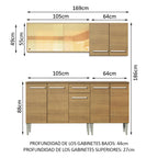 Cocina Integral Emilly Drive 1.70 Metros Marrón 04