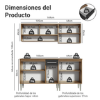 Cocina Integral Emilly Dance 1.70 Metros Marrón/Negro 07