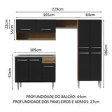 Cocina Integral Emilly 2.30 m con Mesón de Acero 10