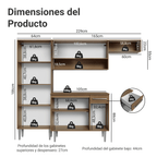 Cocina Integral Emilly 2.30 Metros Marrón/Gris 16