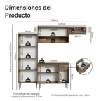 Cocina Integral Emilly 2.30 Metros Marrón 18