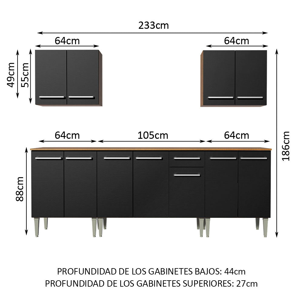 Cocina Integral Vicenza 2.90 m con Encimera 12