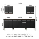 Cocina Integral Vicenza 2.90 m con Encimera 12