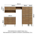 Cocina Integral Emilly 2.60 Metros Marrón 02