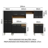 Cocina Integral Emilly 2.90 m con Mesón de Acero 08