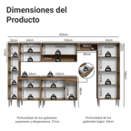 Cocina Integral Emilly 3.25 Metros Marrón 07