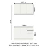 Cocina Integral Glamy 1.20 Metros 01