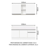 Cocina Integral Glamy 1.50 Metros 02