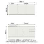 Cocina Integral Glamy 1.80 Metros Blanco 05