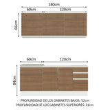 Cocina Integral Glamy 1.80 m con Mesón de Acero 05