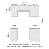 Cocina Integral Glamy 1.80 Metros 12