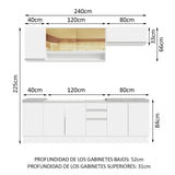 Cocina Integral Glamy 2.40 Metros 03