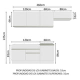Cocina Integral Glamy 2.60 Metros 03