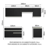 Cocina Integral Glamy 2.60 Metros 05