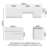 Cocina Integral Glamy 2.60 Metros 05