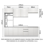 Cocina Integral Viena 2.70 Metros Blanco