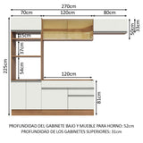 Cocina Integral Glamy 2.70 Metros 11