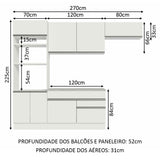 Cocina Integral Glamy 2.70 m con Encimera 14