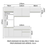 Cocina Integral Glamy 2.70 Metros 15